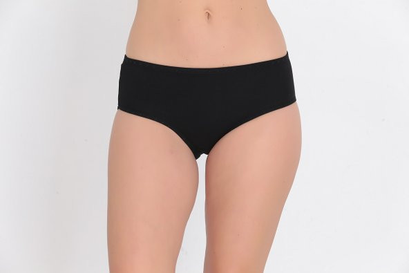 Yumuşak Dokulu Günlük Kadın Külot Siyah - Resim 2
