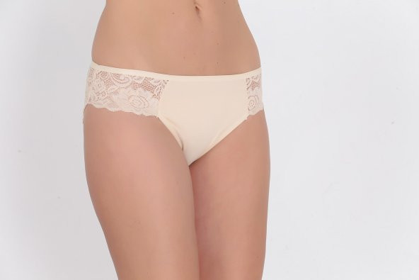 Dantel Detaylı Kadın Günlük Külot Ten ürün görseli