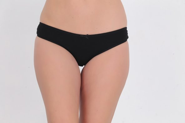 Arkası Dantelli Düşük Bel Slim Külot Siyah - Resim 2