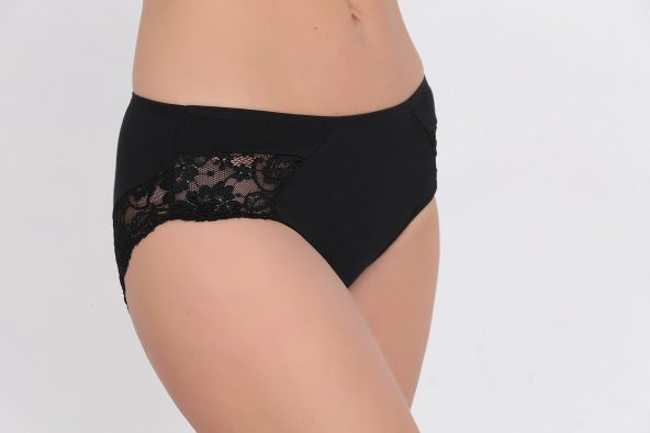 Önü ve Arkası Dantel Detaylı Günlük Kadın Külot Lacivert ürün görseli