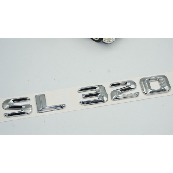 SL 320 Bagaj Krom Metal 3M 3D Yazı Logo - 3