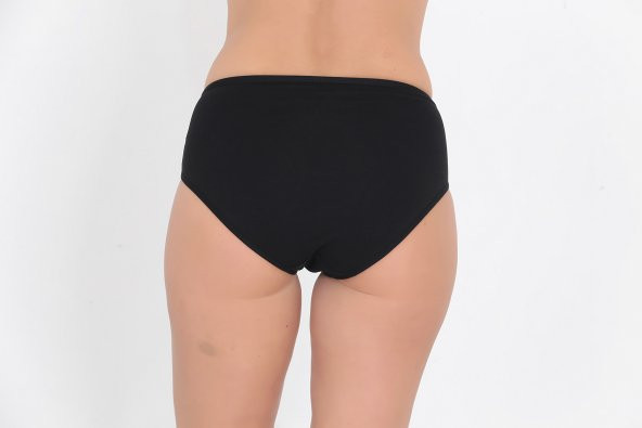 Önü Dantel Detaylı Günlük Kadın Külot Siyah - Resim 3