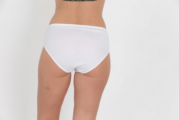 Yumuşak Dokulu Günlük Kadın Külot Beyaz - Resim 3