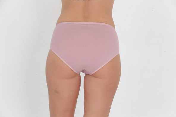 Önü Dantel Detaylı Günlük Kadın Külot Gül Kurusu - Resim 3