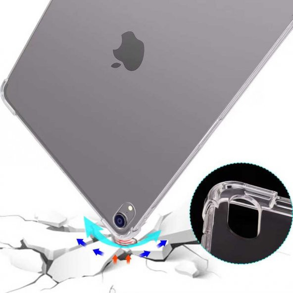 Apple iPad Mini 2021 (6.Nesil) Kılıf Köşe Korumalı Tablet Nitro Anti Shock Silikon Kapak - 7