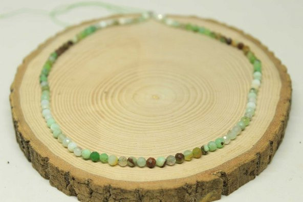 Krizopras Taşı Faset Kesim 4mm/5 adet - Resim 3