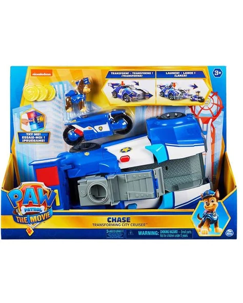 Paw Patrol The Movie 2si 1 Arada Chase in Dönüşebilen Işıklı Şehir Aracı