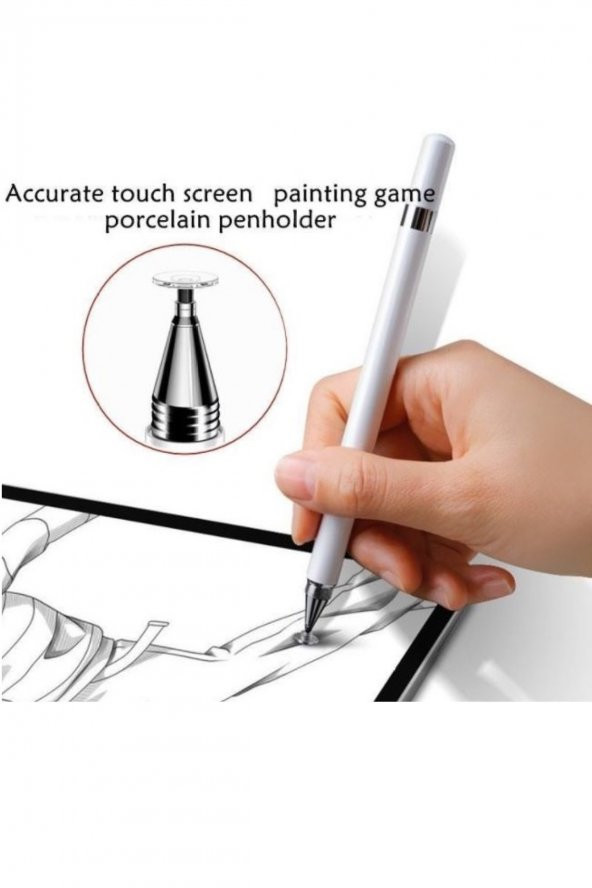 Huawei Matepad T8 2 in 1 Stylus Kalem Özel Tasarım Ve Çizim Kalemi - 2