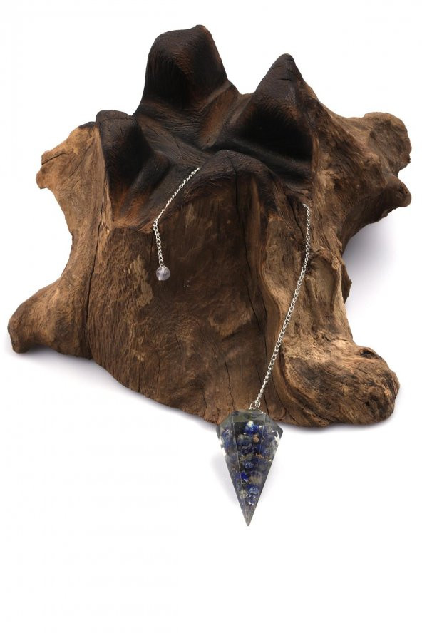 Lapis Lazuli Doğal Taş Orgonit Pandül - 2