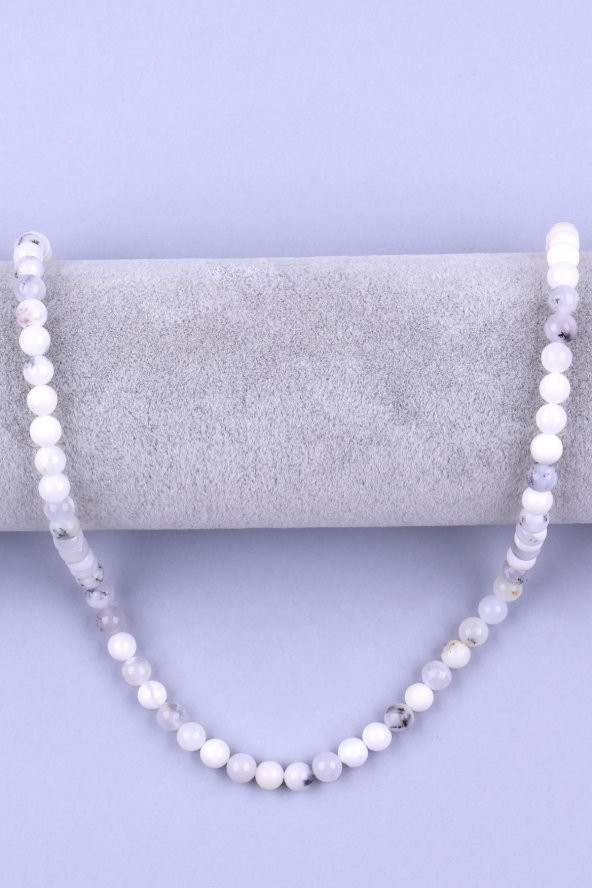 Merlinite Opal Doğal Taş Dizi 6 mm Küre Kesim - 2