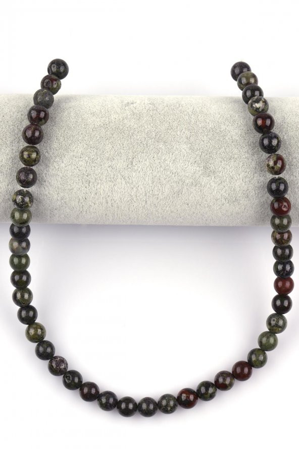 Dragon Jade Doğal Taş Dizi 8 mm Küre Kesim - Resim 2