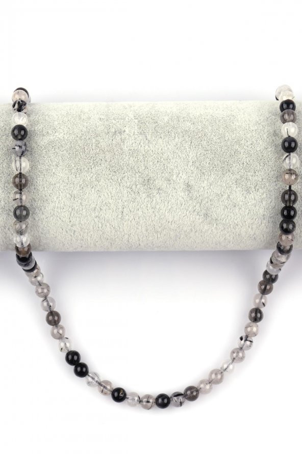 Rutil Kuvars Doğal Taş Dizi 6 mm Küre Kesim - Resim 2