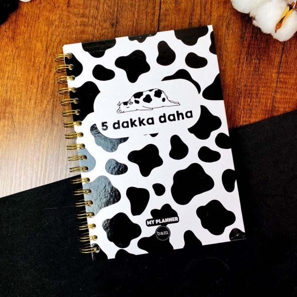5 Dakka Daha Tasarımlı Spiralli Stickerlı Tarihsiz Konuşan Ajanda Haftalık Planlayıcı Defter