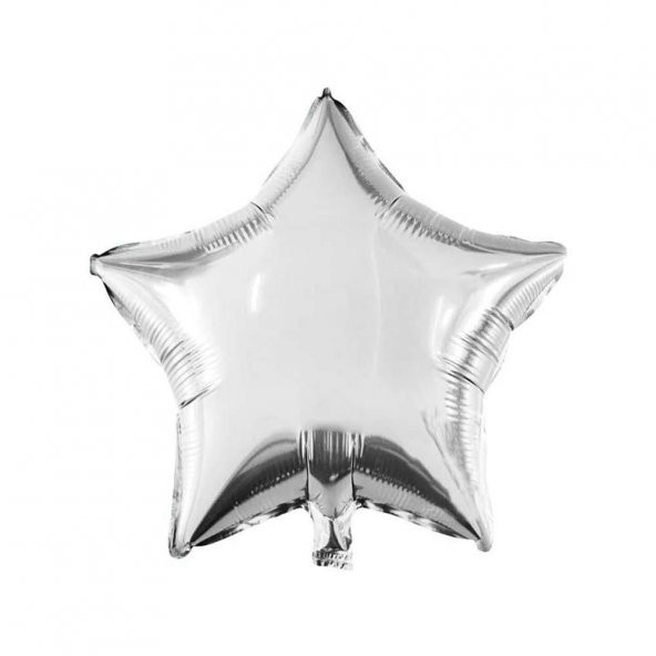 Gümüş Yıldız Folyo Balon 45 cm - Bebek Çocuk Parti Kutlama