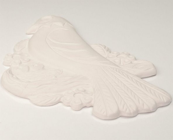 Aile Kuş Seramik Bisküvi Boyanabilir Obje (Ham Ürün) - Resim 3