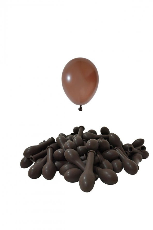 5 İnç Kahverengi Mini Balon 10 Adet