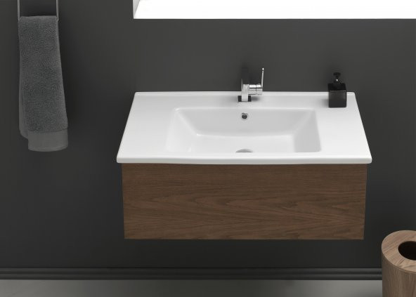 Turkuaz Cerastyle Arte Etajer Uyumlu Banyo Lavabo 100x45 cm - 3