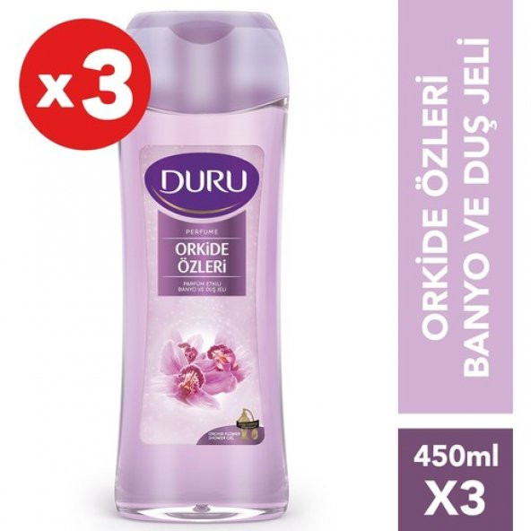 Duru Perfume Orkide Duş Jeli 450 ml 3lü Avantaj Paketi