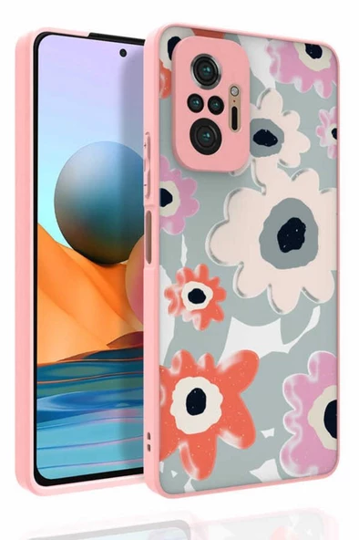 Xiaomi Redmi Note 10 Pro Kılıf Desenli Kamera Korumalı Nora Silikon Kapak - 7