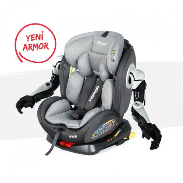 Huggy Armor Rotate360° Dönebilen 0-36 İsofix Oto Koltuğu - 10