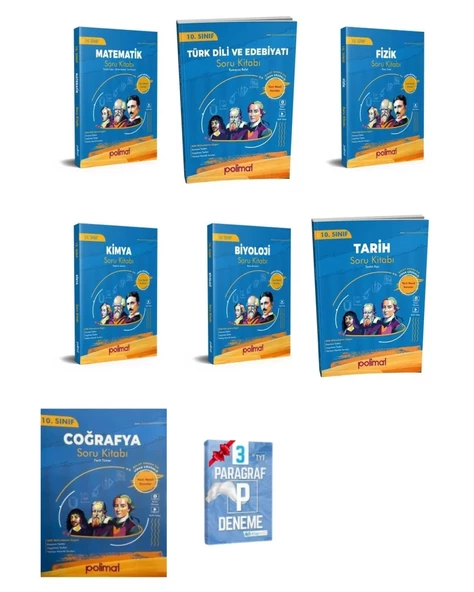 10.Sınıf Polimat Soru Kitabı TAM Set ( 7 Kitap )