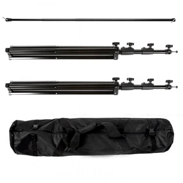 Ayex Teleskopik Bar'lı Taşınabilir Fon Askı Sistemi 280cm x 300cm - 3