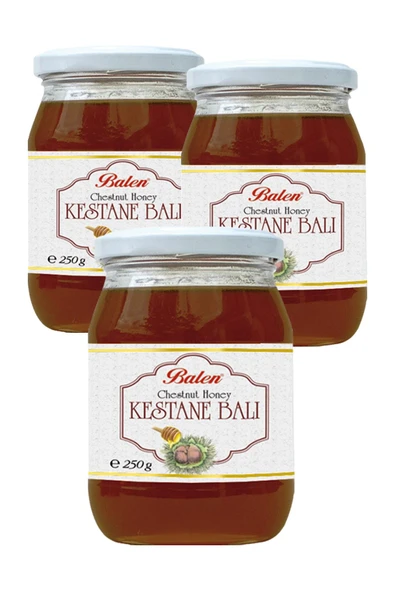 3 Adet Kestane Balı 250 Gr X 3 Chesnut Honey