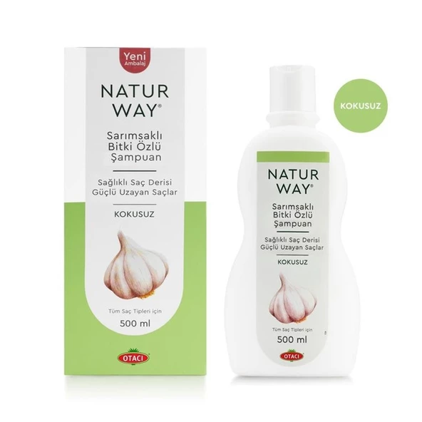 Natur Way Sarımsaklı Bitkisel Şampuan Kokusuz 500ml