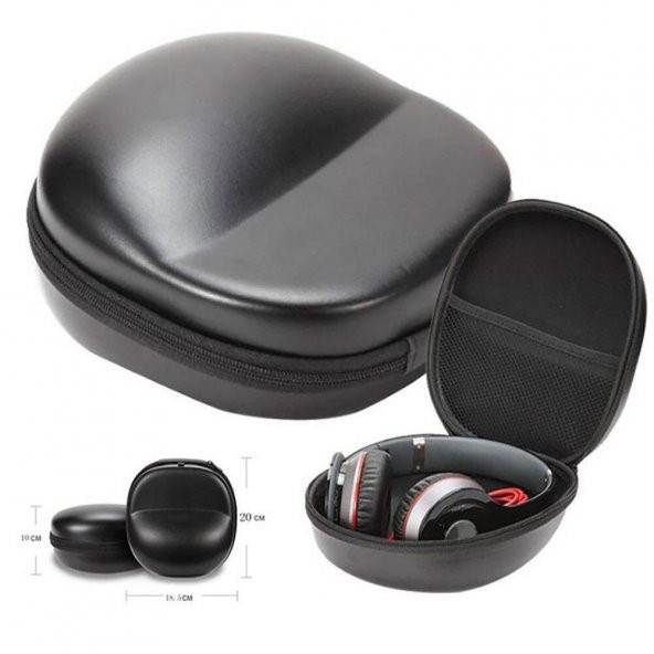 Sennheiser Sony JBL Bose Kulaklıklar için EVA Malzemeli Su Geçirmez Sert Taşıma Kulaklık Çantası - 6