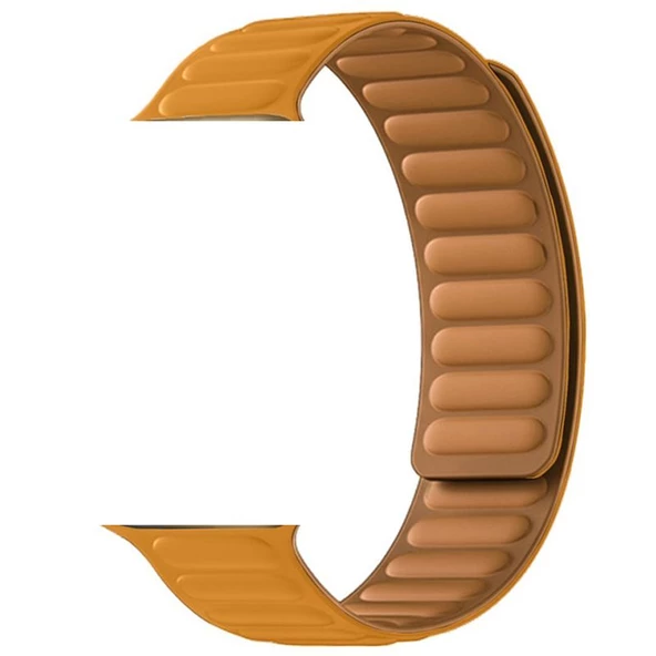 Gpack Apple Watch SE 2 2022 44mm Kordon Deri Mıknatıslı Gizli Mıknatıslı KRD 34 - 4