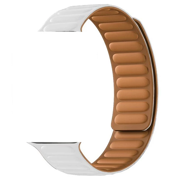Gpack Apple Watch SE 2 2022 44mm Kordon Deri Mıknatıslı Gizli Mıknatıslı KRD 34 - 5