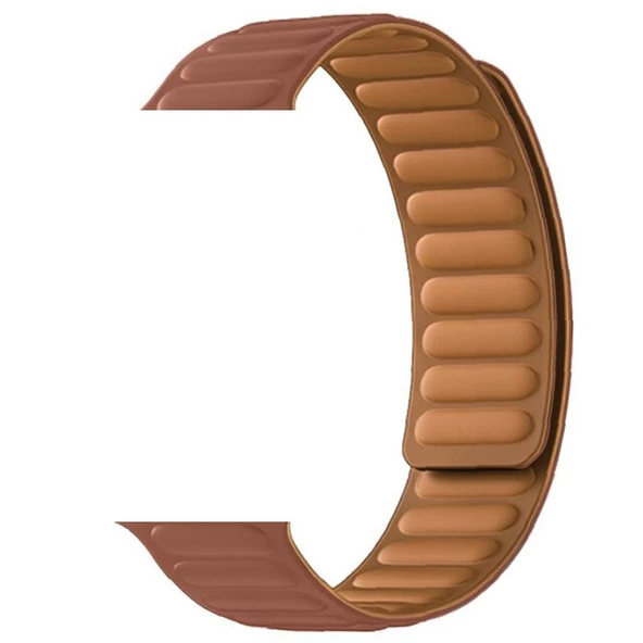 Gpack Apple Watch SE 2 2022 44mm Kordon Deri Mıknatıslı Gizli Mıknatıslı KRD 34 - 7