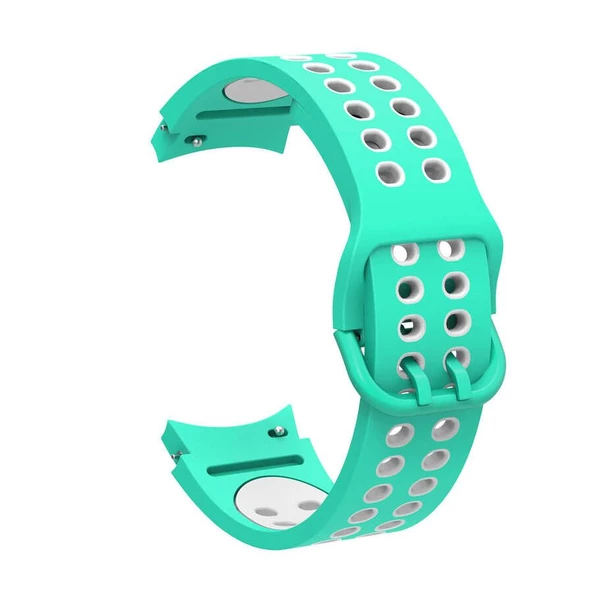 Gpack Samsung Galaxy Watch 5 44mm Kordon Delikli Çift Renk Silikon - 12