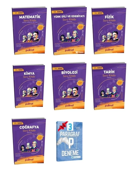 11.Sınıf Polimat Soru Kitabı TAM Set ( 7 Kitap )