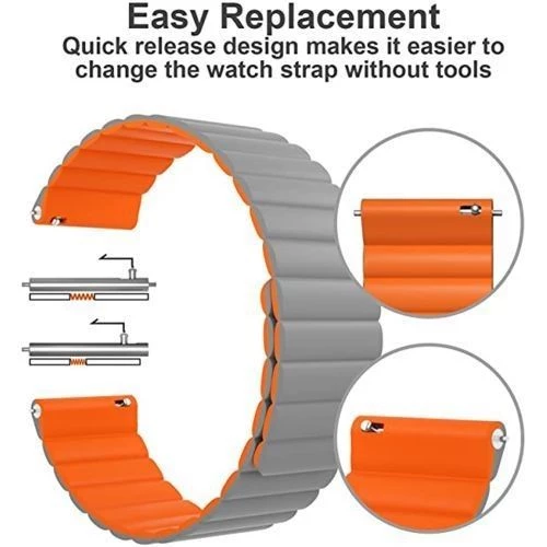 Gpack Samsung Galaxy Watch 5 44mm Kordon Solo Loop Mıknatıslı Ayarlanır KRD 52 - 2