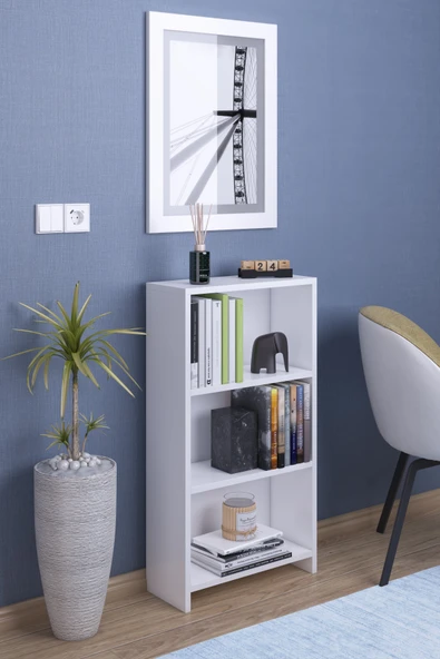 ABETE MOBİLYA 3 Raflı Kitaplık / Beyaz - 3