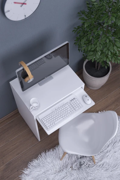 ABETE MOBİLYA Eko Çalışma Masası / Beyaz - 3