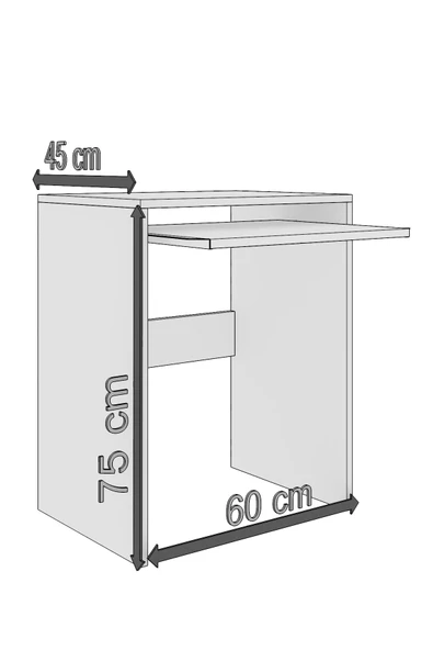 ABETE MOBİLYA Eko Çalışma Masası / Beyaz - 4