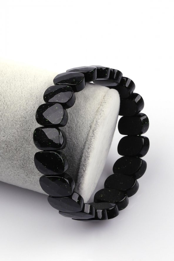 Yeşil Yıldız Taşı Bileklik 10 x 15 mm Özel Kesim