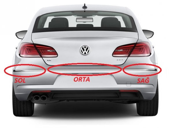 PASSAT CC 13-17 SAĞ ARKA TAMPON NİKELAJI ürün görseli