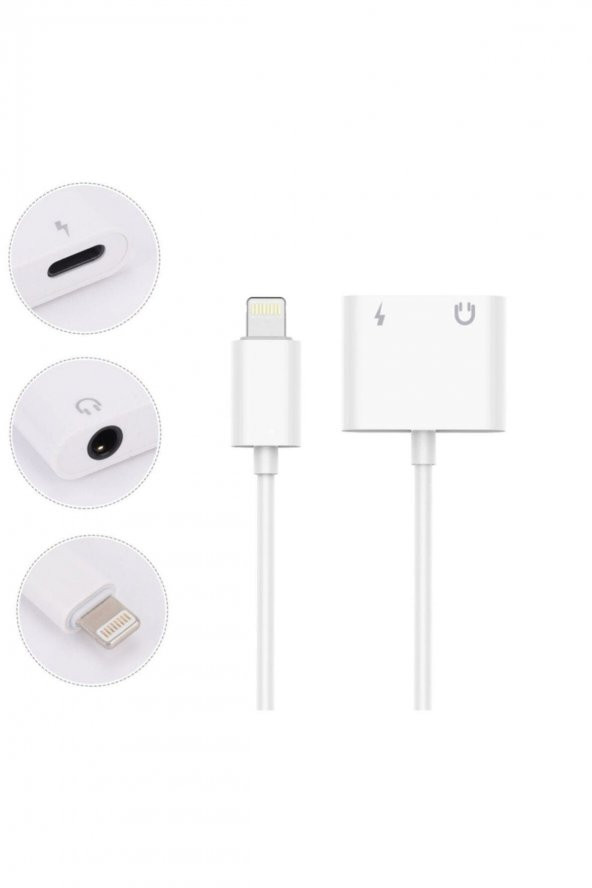 Lightning Kulaklık ve Şarj Dönüştürücü Çoğaltıcı - 3