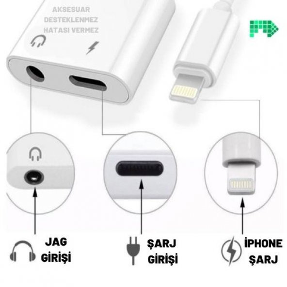 Lightning Kulaklık ve Şarj Dönüştürücü Çoğaltıcı - 2