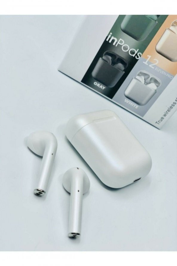BEYAZ BLUETOOTH V5 İNPODS KULAKLIK ürün görseli