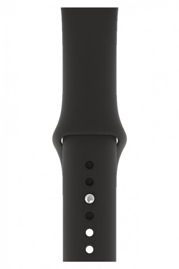Watch Siyah Kordon 42 mm 44 mm Silikon Kayış