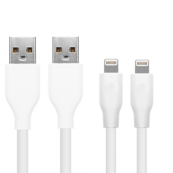 PL-S01 Data Cable Lightning Apple Uyumlu Şarj Kablosu 2 Li Set - 2