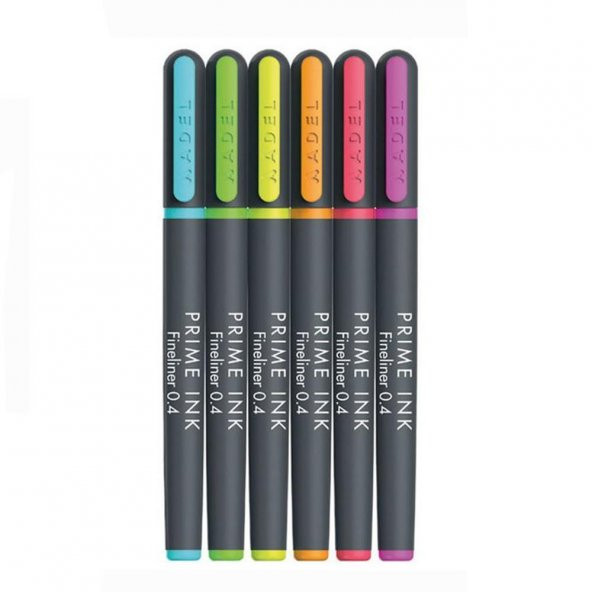 Fineliner 6 Lı Neon İnce Uçlu Kalem Prime Ink 6 Renk 1 Paket - 2