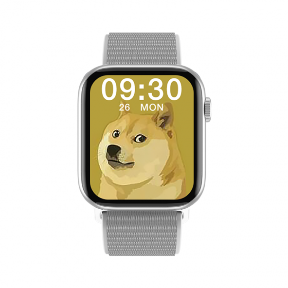 Pro 5 Siyah Bluetooth Kulaklık HW18 Smartwatch Gri Silikon Ve Hasır Kordonlu Akıllı Saat - 7