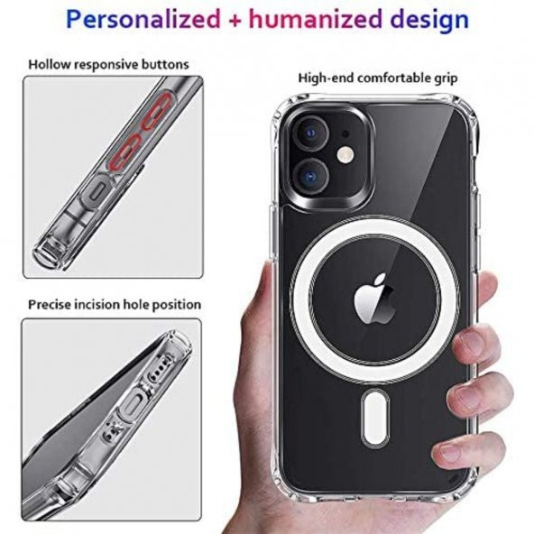 Premium Set iPhone 12 Uyumlu Kılıf Magsafe Wireles Şarj Özellikli ve BatteryPack - 3