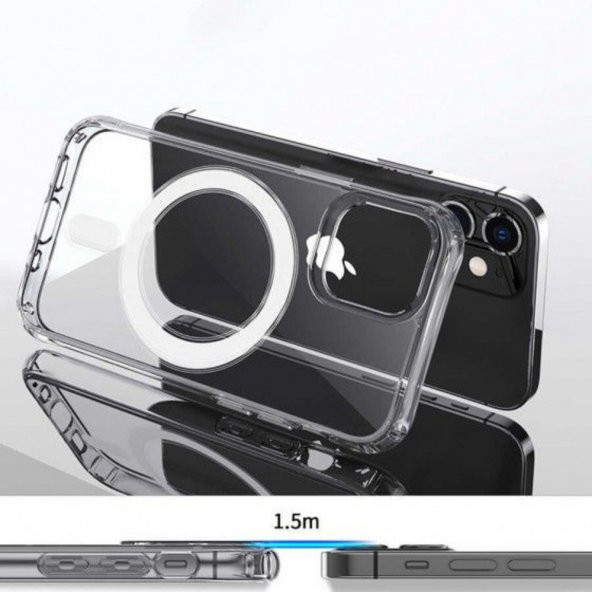 Premium Set iPhone 12 Uyumlu  Magsafe Kılıf Şarj Aleti ve Battery Pack