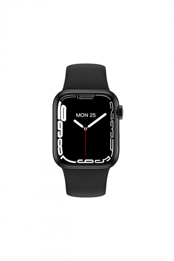Hw56 Plus Siyah Smart Watch 7 Akıllı Saat Wireless Charging Çift Buton Aktif Her Telefona Uyumlu - 3